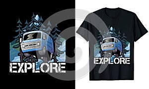 Explore Camping T-shirt Design  Illustration