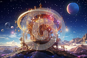 Explore a celestial carnival with spacecraft of