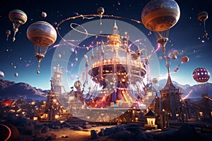 Explore a celestial carnival with spacecraft of