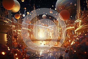 Explore a celestial carnival with spacecraft of