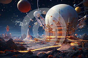 Explore a celestial carnival with spacecraft of