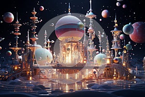 Explore a celestial carnival with spacecraft of