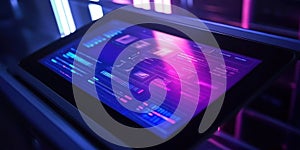 Explore data Visualization on Interface with Glowing effects and Modern Layout