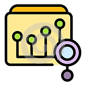 Explore diagram icon vector flat