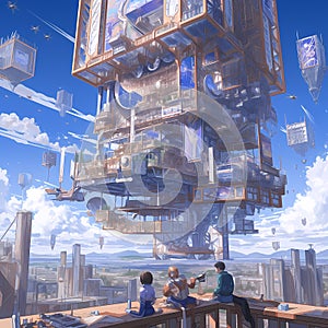 Explore the Future - Towering Metropolis Awaits!