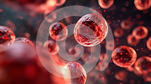 High Resolution 3D Rendering of Hepatocytes Detoxifying Substances