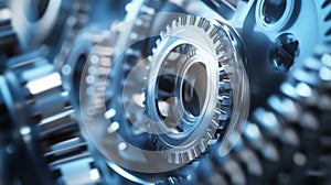 Interlocking Gears A Futuristic Mechanical Background for Innovative Technology and Engineering Concepts