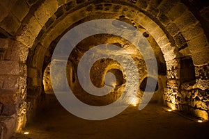 Explore Kaymakli underground cave city in Cappadocia, Turkey