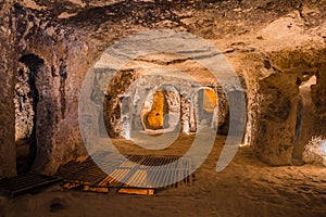 Explore Kaymakli underground city in Cappadocia, Turkey