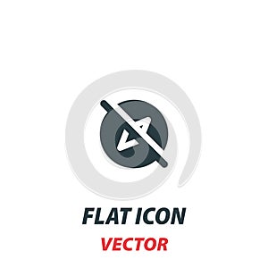 Explore off Nonactive compass icon in a flat style. Vector illustration pictogram on white background. Isolated symbol suitable