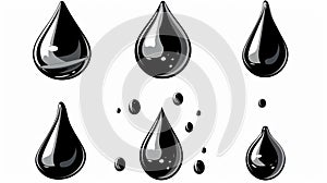 Explore our versatile vector black drop icon set perfect for your design projects and digital artwork needs