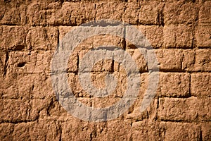 Adobe Brick Wall Texture in Grafton Utah Eye Level Perspective photo