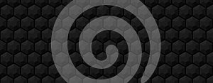 Modern Dark 3D Hexagon Pattern Background. Seamless Geometric Vector Illustration.