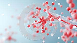 Explore a vibrant 3D render illustrating the structure and function of alveoli in the respiratory system