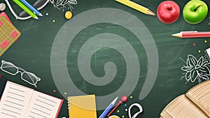 Explore a vibrant educational backdrop design, ID aad, Ai Generated