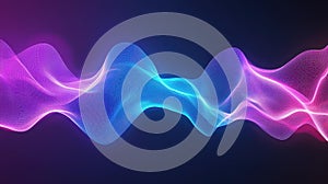 Explore a vibrant world of 3D sound waves, where digital technology meets abstract visualization in a futuristic landscape