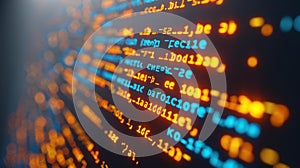 Explore web programming with HTML, PHP, and code snippets. Abstract 3D rendering of program source code