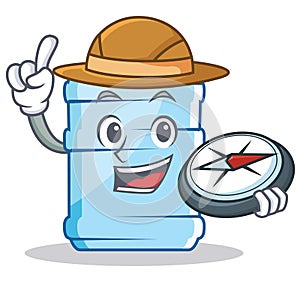 Explorer gallon character cartoon style