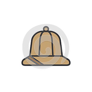 Explorer hat filled outline icon