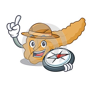 Explorer pancreas mascot cartoon style photo