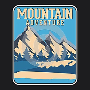 Explorer, Wilderness, Adventure, Emblem Patch Logo Poster Label Vector Illustration Retro Vintage Badge Sticker And T-shirt Design