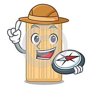 Explorer wooden cutting board mascot cartoon
