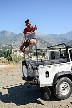 The explorers of the jeep safari in Turkey