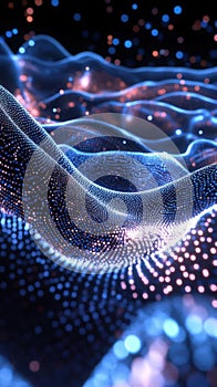 Exploring abstract digital waves, a mesmerizing visual journey