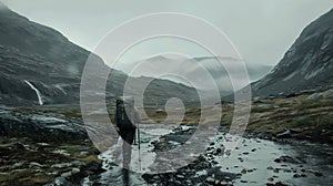 Exploring and adventuring in rugged wilderness