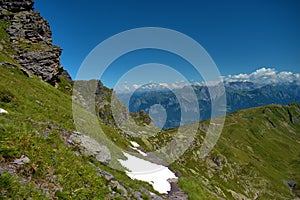 Exploring the alps at the mount Pizol in Switzerland 7.8.2020