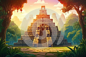 Exploring Ancient Mayan Temples generated by AI