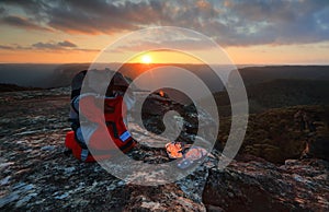 Exploring Australia - Sunset Blue Mountains