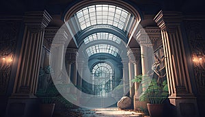 Exploring the biology lab, a student examines specimens