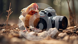 Exploring Chicken\'s Dietary Habits In The Wild With Canon M50 photo