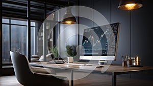 Exploring Data Analytics for Business Decisions with Visual Insights on a Computer Desk Setup