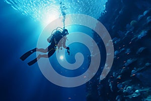 Exploring the Deep Blue Scuba Diving and Oceanic Vistas from Below. AI