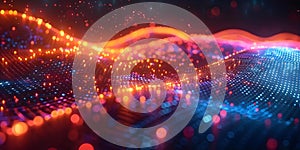 Exploring Digital Data Manipulation and Analysis Through Colorful Abstract Shapes. Concept Data