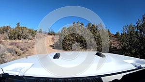 Exploring Dirt Trail in California Desert in Jeep POV Dashcam