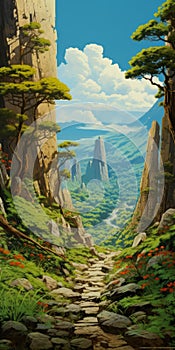 Exploring The Enchanting Miyazaki Hayao Inspired Canyon Path