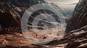 Martian Polar Ice Caps: Cinematic Hyper-Detail in Unreal Engine with Super-Resolution and MegapiSSE photo