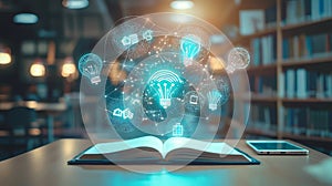 Exploring the Future of E-Learning Through Innovative Concepts Like a Light Bulb on a Book