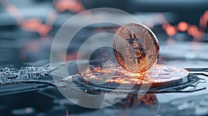 Exploring the Future of Finance with Bitcoin on a Computer - Understanding Cryptocurrency and Decentralization photo