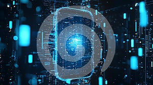 Exploring a futuristic digital technology landscape with glowing elements and advanced virtual interfaces for tomorrow's