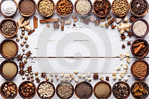 Exploring global culinary traditions and diverse cuisines on a clean white background