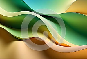 Exploring the Harmonious Interplay of Smooth Shapes in Abstract Art photo