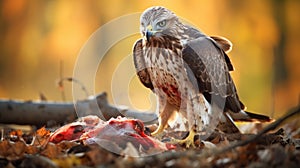 Exploring Hawk Feeding Behavior In The Wild With Canon M50