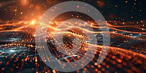 Exploring the High-Tech World of Quantum Computing: A Digital Landscape of Interconnected Elements