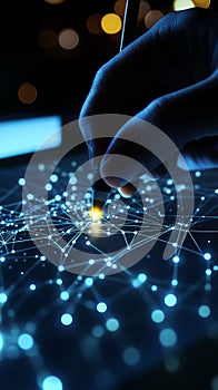 Exploring Interactive Digital Networks with Futuristic Touch Technology Display