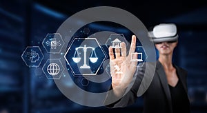 Exploring the Intersection of Artificial Intelligence, Law, and Ethical Compliance in Digital Environments with Virtual