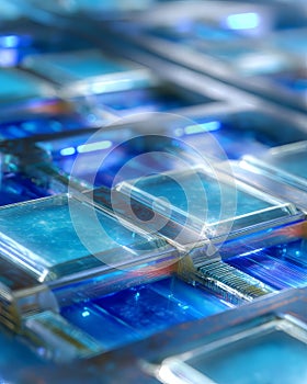Exploring the Intricacies of Blue and White Tile Designs in Quantum Computing Concepts photo
